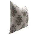 thumbnail image 5 of Fabdivine Block Print Throw Pillow Cover, 26x26 Inch Thick Linen Vintage Cushion Cover, Floral Print Boho Design Gray Pillow Cover for Sofa and Couch, 5 of 5