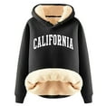 thumbnail image 2 of California Hoodie 2025 Fall Winter Lined Hoodies Streetwear Hooded Sweatshirt Hoodie Women Pullover, 2 of 5