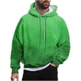 thumbnail image 2 of Sudadera con capucha para hombre, estilo casual, con cuello redondo, estampado, manga larga, blusa de poliéster, 2 of 6