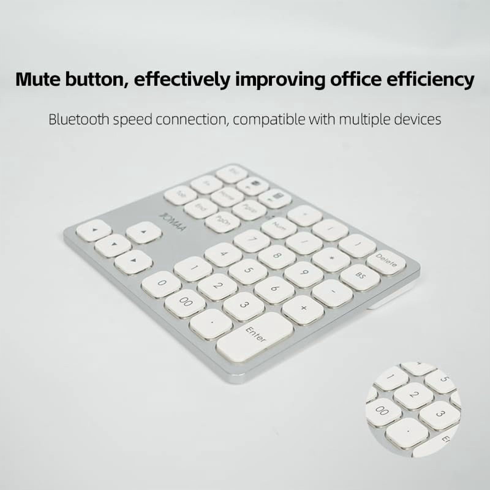 JOMAA Mini 36-keys Number Keyboard, Bluetooth Keypad, Num-pad for Laptop, Rechargeable Type-C