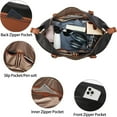 thumbnail image 3 of BOSTANTEN Weekender Bags for Women Leather Duffle Bag Carry-on Large Tote with Trolley Sleeve and Luggage Tag, 3 of 7