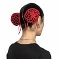 thumbnail image 1 of Guardurnaity Red para moño de 2 piezas, red para moño, red para el cabello de cristal, moderna y versátil, elástica, fácil de usar, adecuada Accesorio para el cabello, 1 of 6