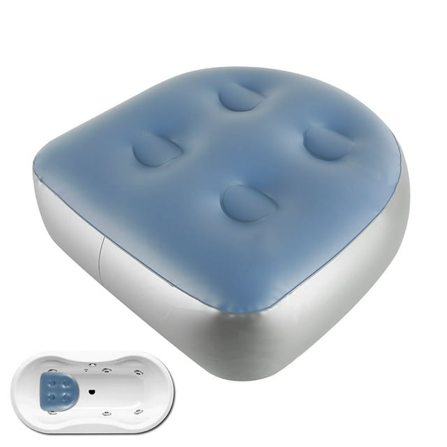Vensio -Inflatable Spa Booster Seat Cushion with 4 Suction Cups, Soft PVC Hot Tub Massage Pad for Home and Hydrotherapy, Adjustable Water Injection Booster Seat