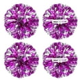thumbnail image 1 of Pompones metálicos Uxcell para animación, con anillos de mango, ideales para deportes de equipo, danza y animación en fucsia y plata, 1 of 1