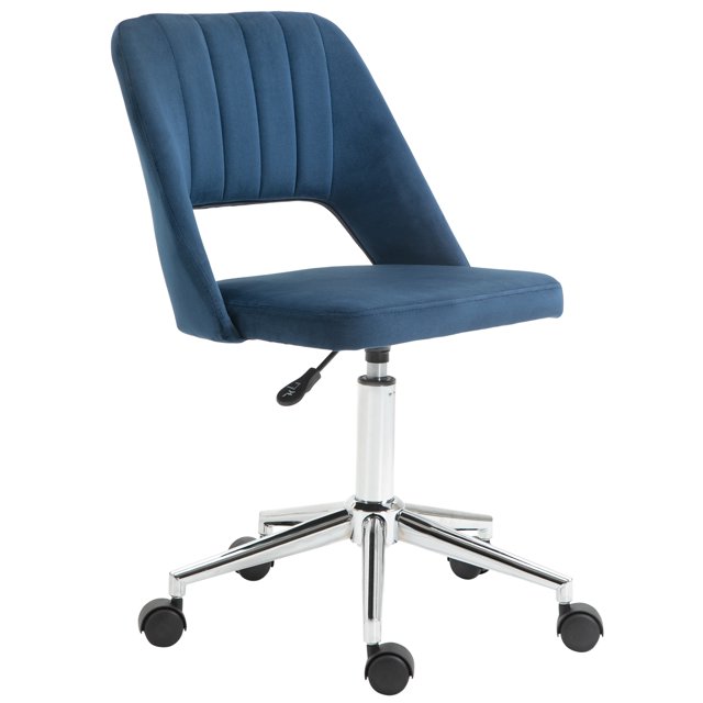 Vinsetto Armless Office Chair Swivel Computer Desk Chair, Blue