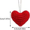thumbnail image 6 of 9 Pcs Crochet Hearts - Handmade Red Stuffed Hearts, Ideal as Valentine Ornaments, Heart Ornaments for Christmas Tree, Valentine Bowl Filler, and Small Red Heart Ornaments for Home & Office Decor, 6 of 8