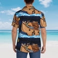 thumbnail image 6 of Xecao Ocean Scene with Noah's Ark print Hawaiian shirt - a stylish short-sleeve button-down for men, perfect for casual beach and tropical outings., 6 of 9