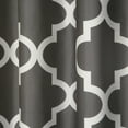 thumbnail image 2 of Quality Home Faux Silk Moroccan Blackout Curtain - Dark Grey - 52"W x 84"L (Single Panel), 2 of 4