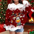 thumbnail image 2 of RMGVDSD Christmas Hoodies for Girls Cute Graphic Pullover Hooded Sweatshirt Long Sleeve Tops Loose Fit Casual Sweatshirts for Kids Comfy Sweatshirt 7-8 Years, 2 of 4