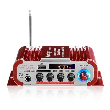HY60 600W 2CHHifi Audio Home Digital Amplifiers Car Audio Bass Power Amplifier Mic FM USB SD Radio Subwoofer Speakers Easy to Use