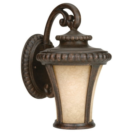 1 Light 8 Cast - Wall Sconces 1 Light Fixtures With Peruvian Bronze Finish Die Cast Aluminum Material Medium 8