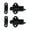 Black, variant on 2Pcs Door Window Security Pull Rings Spring Bounce Door Bolt Latches Lock