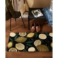 thumbnail image 4 of TOWN & COUNTRY LUXE Livie Fresh Lemon Everwash® Washable Multi-Use Decorative Rug, Kitchen Runner Rug, Low-Profile Door Mat, Bedroom Rug and Dorm Room Rug with Non-Slip Backing, Black, 24"x72", 4 of 11