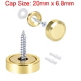 thumbnail image 3 of Tornillos de espejo de 20 mm con tapa decorativa, clavos pulidos en oro, paquete de 2, 3 of 5