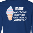 thumbnail image 4 of Inktastic I Make Ice Cream Disappear What's Your Power Long Sleeve Youth T-Shirt, 4 of 5