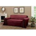thumbnail image 2 of Innovative Textile Solutions 1-Piece Mason Throw Sofa Slipcover, Wine, 2 of 5