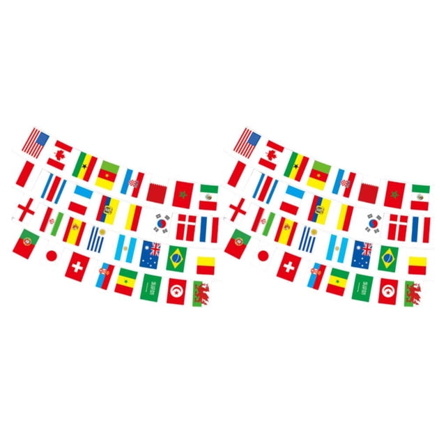 Injueey Bandera de cuerda Campeonato de la Copa de Europa de las naciones Colgador pequeño Adorno de Navidad Banderín colgante Decoración Type1 NO1