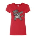thumbnail image 1 of Tee Hunt Dabbing Dog in Glasses Women's T-Shirt Doggie Dab Pet Lovers Pup Puppy Shirt, Red, XX-Large, 1 of 5