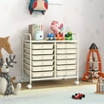 thumbnail image 2 of Costway 12 Drawers Rolling Cart Storage Scrapbook Paper Studio Organizer Bins White, 2 of 10