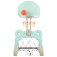 thumbnail image 6 of Hey Play 2-in-1 Adjustable Toddler Basketball Hoop and Soccer Goal (Blue), 6 of 6