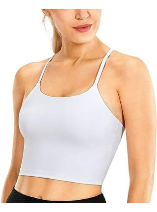CRZ YOGA Butterluxe Racerback High Neck Longline Sports Bras for Women -  Padded Workout Crop Tank Tops with Built in Bra Black XX-Small : :  Clothing, Shoes & Accessories