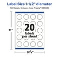 thumbnail image 6 of Avery Glossy Clear Round Labels, 1.5" Diameter, 100 Labels, 6 of 10