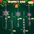 thumbnail image 7 of 18pcs Crystal Christmas Ornaments Acrylic Snowflake Icicle Ornaments with Drop Pendants for Christmas New Year Party Decorations (Colors), 7 of 7
