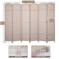 thumbnail image 7 of Room Divider 6 Panel 5.57 FT Tall Privacy Screen Waterproof Wood Frame Partition Room Dividers and Folding Privacy Screens Freestanding Wall Divider Indoor and Outdoor for Portable Room Separation, 7 of 7