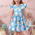 thumbnail image 4 of NAISIBABY Girls Casual Dresses, Cute Prints Ruffles Sleeveless Crewneck Summer Flowy Sundress Blue Size 10, 4 of 7