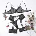 thumbnail image 4 of Garter Lingerie For Women,sexy Lace Lingerie,fishnet Matching Lingerie Set, 4 of 5