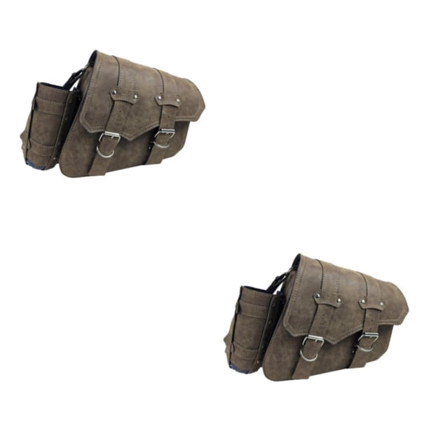 Alforja de moto Sidaley Ajustable Impermeable Triangular Universal Marrón gris Tipo 2 2piezas