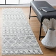 thumbnail image 2 of SAFAVIEH Tulum Taneka Distressed Geometric Runner, 2'2" x 9', Ivory/Grey, 2 of 7