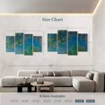 thumbnail image 3 of Elephant Stock Wisteria 1925 Wall Art - Horizontal Multi Panel Canvas - Living Room Wall Decor - Abstract Multi Panel - Blue And Green Decor By Claude Monet - 75" x 48", 3 of 4