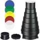thumbnail image 1 of Kit de snoot cónico de estudio de aleación con rejilla de panal y 5 filtros de color para Bowens Mount Strobe Moonlights Flash Speedlight Photography Light, 1 of 5