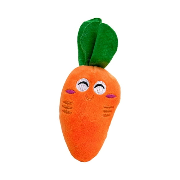 Juguete con chirrido para perros, juguete de peluche suave resistente a mordeduras, juego interior, Entrenamiento de mascotas, juego interactivo, jugu Forma de zanahoria