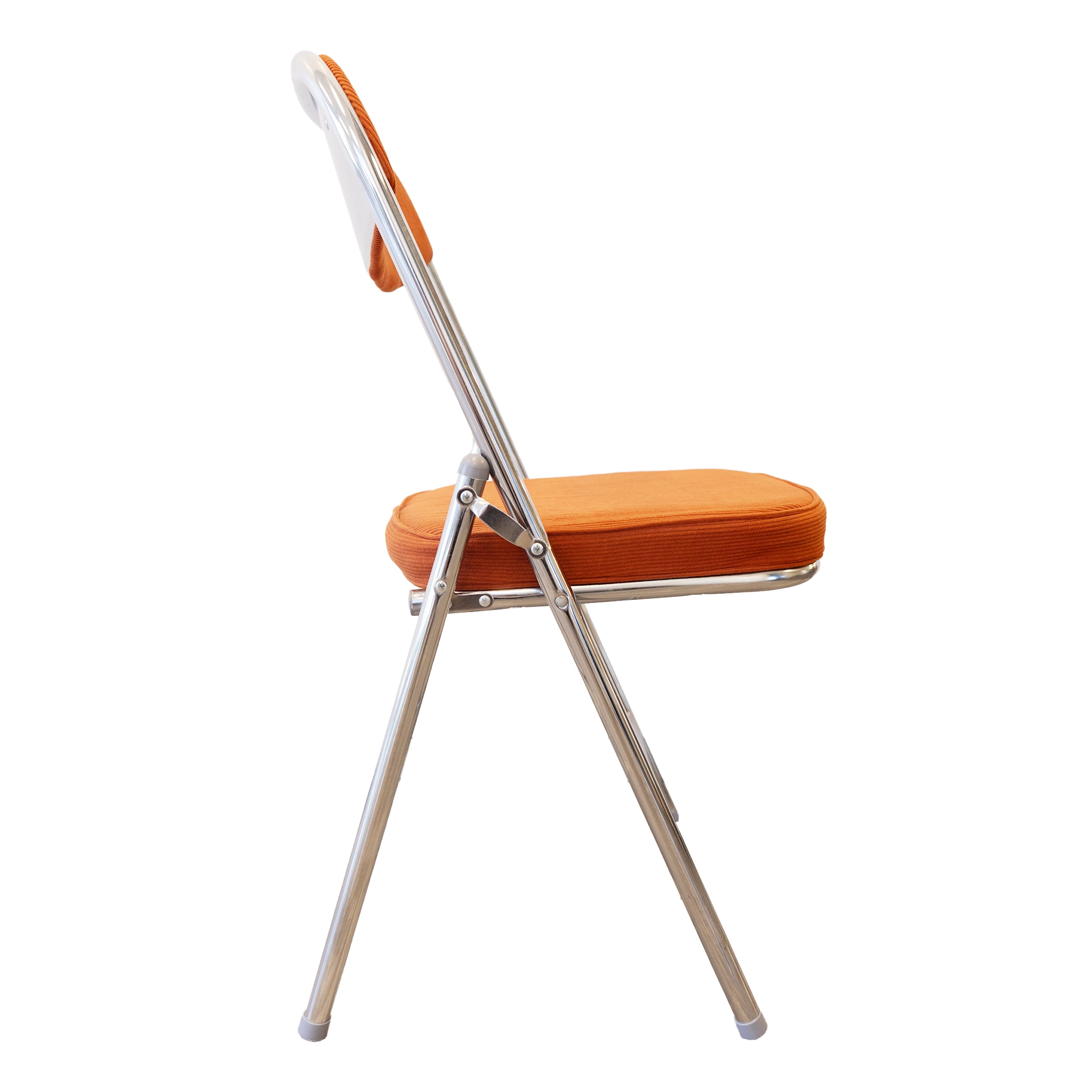 RTC Group Vurban Furniture Padded Folding Chairs with Cushion, Durable & Portable Foldable Fabric Chairs for Indoor & Outdoor, Party, Dining, Work, Banquet - Citrus Orange, Set of 2