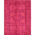 thumbnail image 1 of Unique Loom Medici Tapis Abstrait en Détresse 9' x 12' Rectangle Fuchsia/rouge, 1 of 5