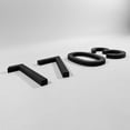 thumbnail image 6 of 5 inch Modern Floating Outdoor Mailbox House Numbers Black Shadow Home Address, 6 of 12