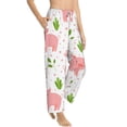 thumbnail image 2 of Qekee Funny Little Pigs print Women Pajama Pants, 2 of 9