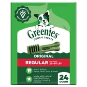 Greenies Original Flavor Regular Size Adult Natural Dental Dog Treats, 24 oz Pack