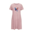 thumbnail image 5 of Wancir Women's Plus Size Short Nightdress Butterfly Print Round Neck for Home Lounge, 5 of 5