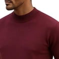 thumbnail image 4 of Men's Business Casual Mock Neck T-Shirts Short Sleeve Solid Color Pullover Wrinkle Free Tops for Office Work, 4 of 5