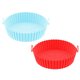 thumbnail image 1 of Sartén de silicona para freidora de aire, freidora de aire Revestimiento de silicona Cesta de freidora de aire antiadherente redonda segura para alimentos Accesorios para horno, 1 of 5