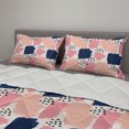 thumbnail image 2 of Navy and Blush Comforter & Sham Bedding Set, Hand Painted Style Brushstrokes in Pastel Colors Abstract Pattern, 3 pcs Duvet Set Microfiber Filling Quilt, 5 Sizes, Multicolor, by Ambesonne, 2 of 4