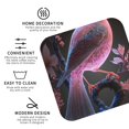 thumbnail image 3 of Picia Bird6 Printed Leather Coasters for Drinks, 4" Drink Coasters Set of 4 for Tabletop Protection, Handmade Luxurious Home Décor and Housewarming Gift -Square, 3 of 6