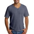 thumbnail image 2 of Men's Lightweight Short Sleeve T Shirt with Traditional Chinese Closures Vintage Style, Comfortable, Breathable, 2 of 4