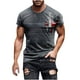 thumbnail image 1 of Mens Casual Pantalones Cortos Impresos Cuello Redondo Suéter Deportes Tee, Fitness Y Casual Hombres Camisetas, 1 of 6
