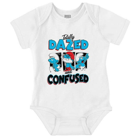 The Smurfs Totally Dazed and Confused Romper Boys or Girls Infant Baby Brisco Brands NB