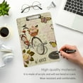 thumbnail image 4 of FMSHPON Vintage Bicycle Roses Yellow Butterflies Clipboard Hardboard Wood Nursing Clip Board and Pull for Standard A4 Letter 13x9 inches, 4 of 7