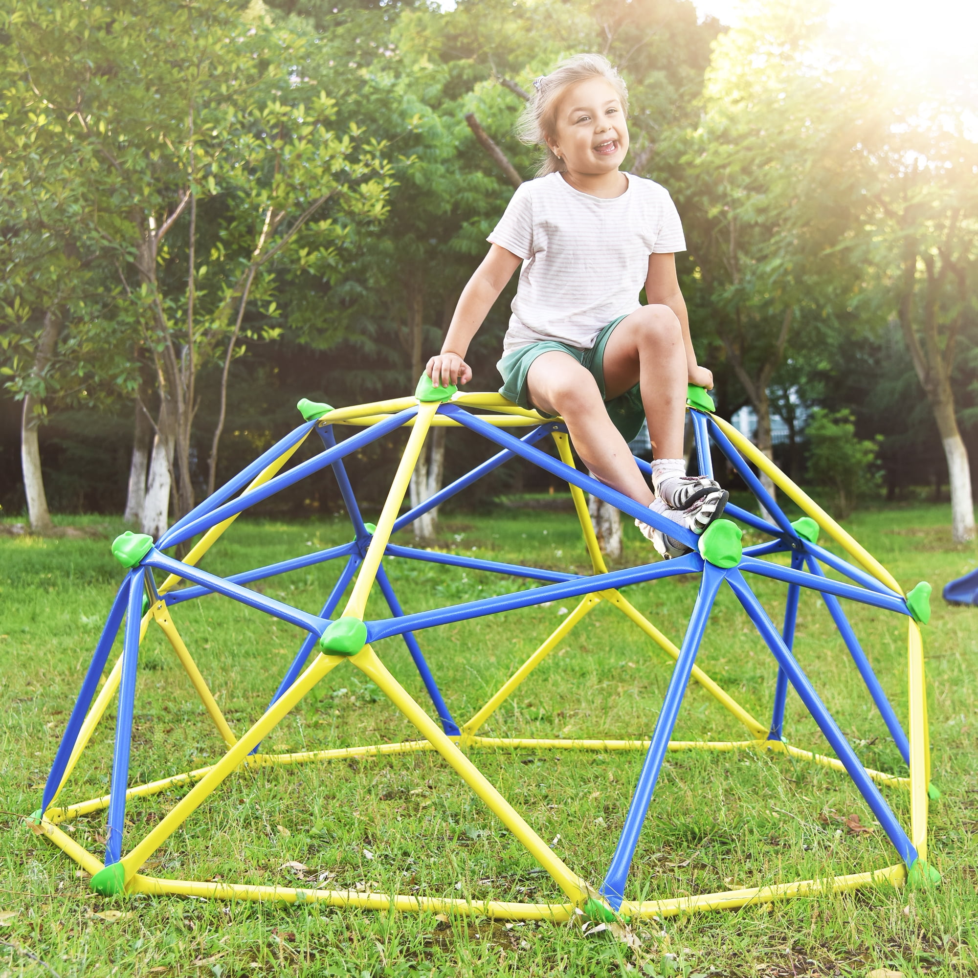 Lowestbest Kids Climbing Dome Jungle Gym, 6 ft Geometric Playground Dome Climber Play Center, Supporting 800 LBS Lowestbest Kids Climbing Dome Jungle Gym, 6 ft Geometric Playground Dome Climber Play Center, Supporting 800 LBS